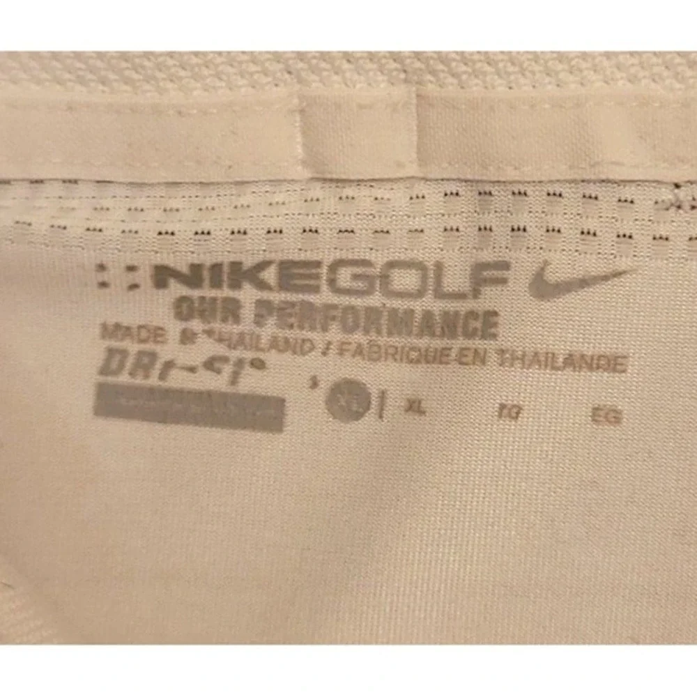 Nike‎ Boise State Golf Polo Shirt Mens XL White Patterned Dri Fit NCAA